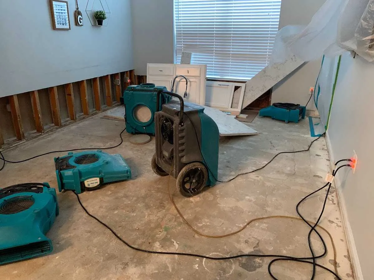 Dehumidifier in flood-cut room for Water Extraction & Removal in South Ogden